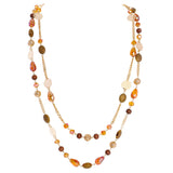 Bocar Long Necklaces for Women Trendy, Boho Layered Crystal Beaded Collar Necklaces for Women, Fashion Statement Necklaces Jewelry