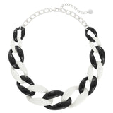 BOCAR Statement Chunky Acrylic Chain Link Choker Necklace Fashion Women Collar Necklaces Acrylic Resin Chain Necklace(N0097)