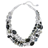 Bocar Multi Layer 5 Strand Statement Collar Beaded Necklace for Women Gift(NK_10376)