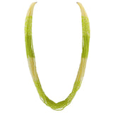 Bocar Long Multiple Row Handmade Mix Color Beaded Statement Necklace Women(NK_10647)