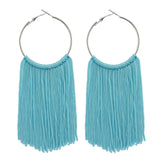 Bocar Boho Tassels Earring for Women Bohemian Hoop Drop Western Earrings Dangle Country Summer Beach Long Tassels Earrings for Women(ER1083)