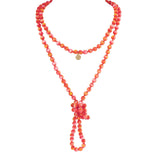 Bocar Fashion Beads Rope Knot Long Beaded Necklace Versatile 60" Strand Costume Jewelry for Women 1030