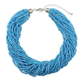 Bocar Multiple Strand Handmade Beaded 16" Statement Collar Necklace for Women 10402