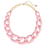BOCAR Statement Chunky Acrylic Chain Link Choker Necklace Fashion Women Collar Necklaces Acrylic Resin Chain Necklace(N0097)