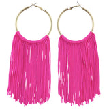 Bocar Boho Tassels Earring for Women Bohemian Hoop Drop Western Earrings Dangle Country Summer Beach Long Tassels Earrings for Women(ER1083)