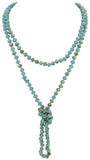 Bocar Fashion Beads Rope Knot Long Beaded Necklace Versatile 60" Strand Costume Jewelry for Women 1030