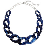 BOCAR Statement Chunky Acrylic Chain Link Choker Necklace Fashion Women Collar Necklaces Acrylic Resin Chain Necklace(N0097)