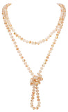 Bocar Fashion Beads Rope Knot Long Beaded Necklace Versatile 60" Strand Costume Jewelry for Women 1030