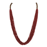 Bocar Long Multi Strand Handmade Beaded Statement Necklace with Gift Box, White, 40 inches, Women