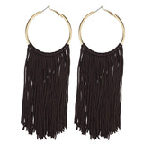 Bocar Boho Tassels Earring for Women Bohemian Hoop Drop Western Earrings Dangle Country Summer Beach Long Tassels Earrings for Women(ER1083)