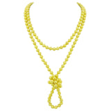 Bocar Fashion Beads Rope Knot Long Beaded Necklace Versatile 60" Strand Costume Jewelry for Women 1030