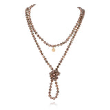 Bocar Fashion Beads Rope Knot Long Beaded Necklace Versatile 60" Strand Costume Jewelry for Women 1030