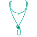 Bocar Fashion Beads Rope Knot Long Beaded Necklace Versatile 60" Strand Costume Jewelry for Women 1030