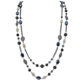 Bocar Long Necklaces for Women Trendy, Boho Layered Crystal Beaded Collar Necklaces for Women, Fashion Statement Necklaces Jewelry
