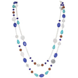 Bocar Long Necklaces for Women Trendy, Boho Layered Crystal Beaded Collar Necklaces for Women, Fashion Statement Necklaces Jewelry