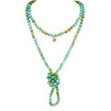 Bocar Fashion Beads Rope Knot Long Beaded Necklace Versatile 60" Strand Costume Jewelry for Women 1030