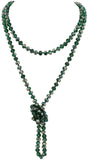 Bocar Fashion Beads Rope Knot Long Beaded Necklace Versatile 60" Strand Costume Jewelry for Women 1030