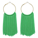 Bocar Boho Tassels Earring for Women Bohemian Hoop Drop Western Earrings Dangle Country Summer Beach Long Tassels Earrings for Women(ER1083)