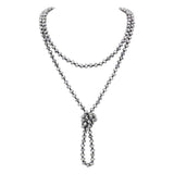 Bocar Fashion Beads Rope Knot Long Beaded Necklace Versatile 60" Strand Costume Jewelry for Women 1030
