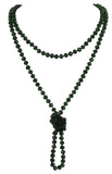 Bocar Fashion Beads Rope Knot Long Beaded Necklace Versatile 60" Strand Costume Jewelry for Women 1030