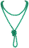 Bocar Fashion Beads Rope Knot Long Beaded Necklace Versatile 60" Strand Costume Jewelry for Women 1030