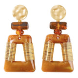 Vintage Geometric Earrings for Women Gold Chunky Statement with Boho