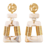 Vintage Geometric Earrings for Women Gold Chunky Statement with Boho