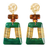 Vintage Geometric Earrings for Women Gold Chunky Statement with Boho