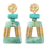 Vintage Geometric Earrings for Women Gold Chunky Statement with Boho