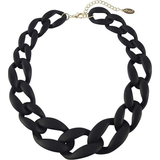 Bocar Statement Chunky Fashion Acrylic Beads Choker Cube Link Chain Necklace for Women Gifts(10510)