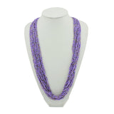 BOCAR Long Multiple Row Handmade Beaded Statement 33" Necklace for Women