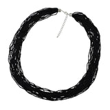 BOCAR Long Multiple Row Handmade Beaded Statement 33" Necklace for Women