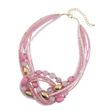 BOCAR Seed Beads Multi-layer Statement Women Strand Collar Necklace