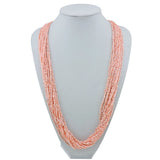 BOCAR Long Multiple Row Handmade Beaded Statement 33" Necklace for Women